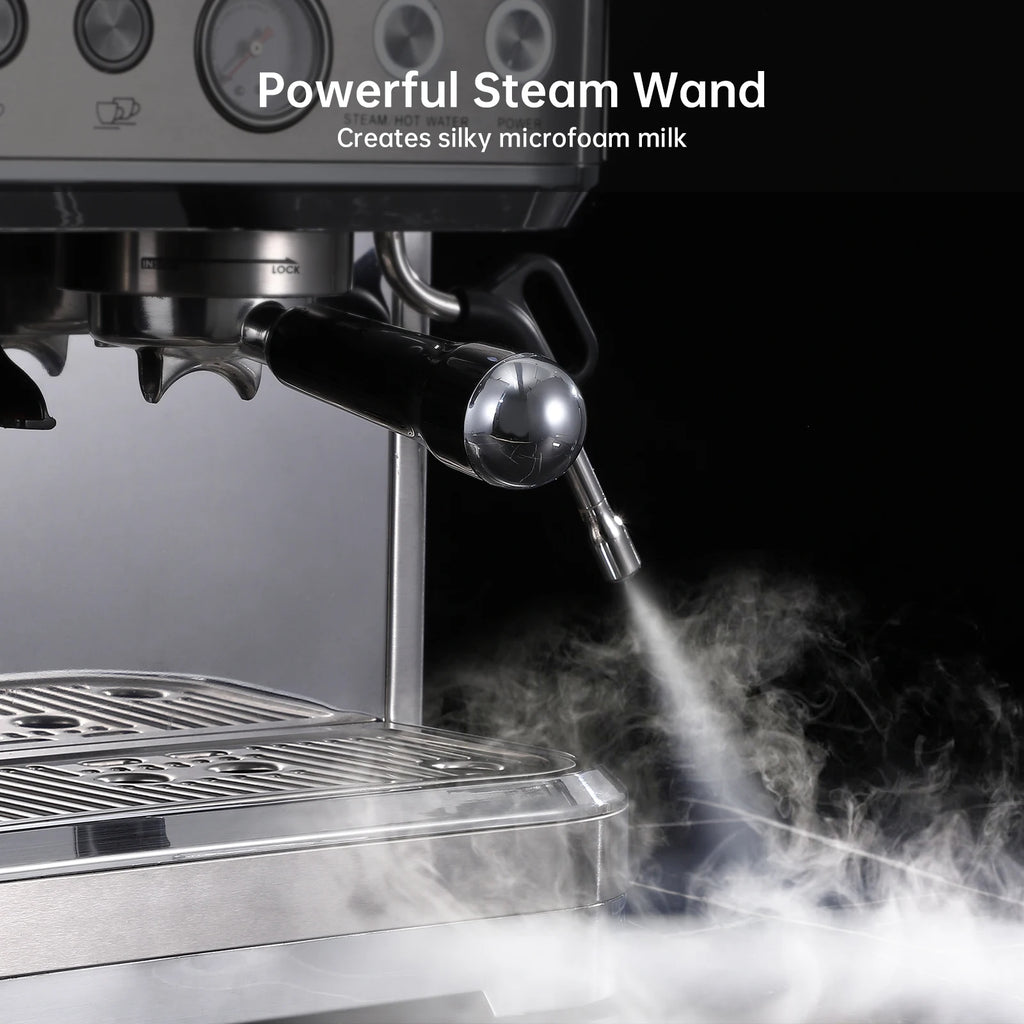 Espresso Machine with Grinder, Coffee Machine with Milk Frother