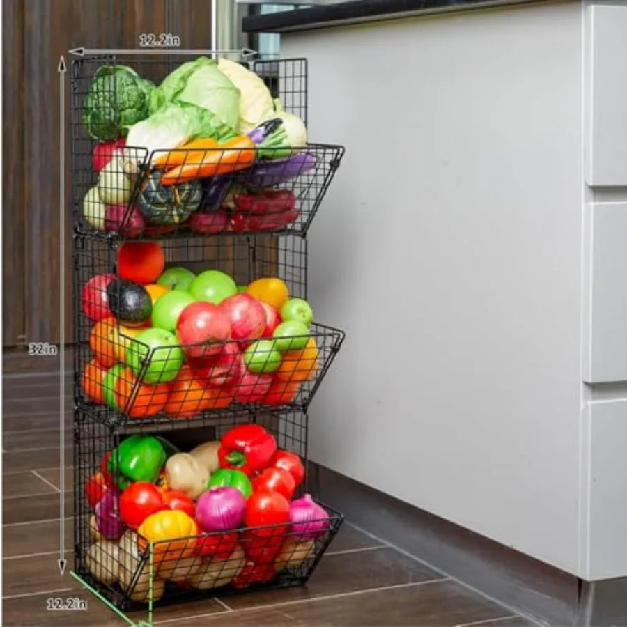 Metal Wire Basket Wall Mount, Storage Basket Organizer
