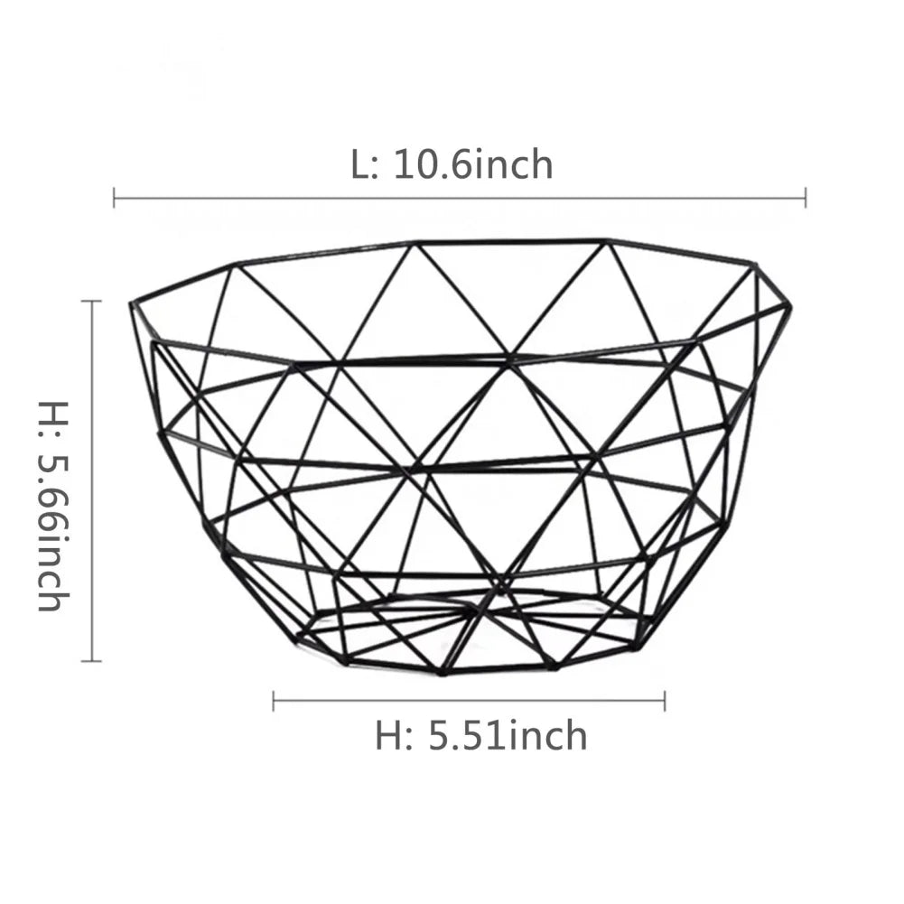 Metal Fruit Basket Simple Storage Bowls