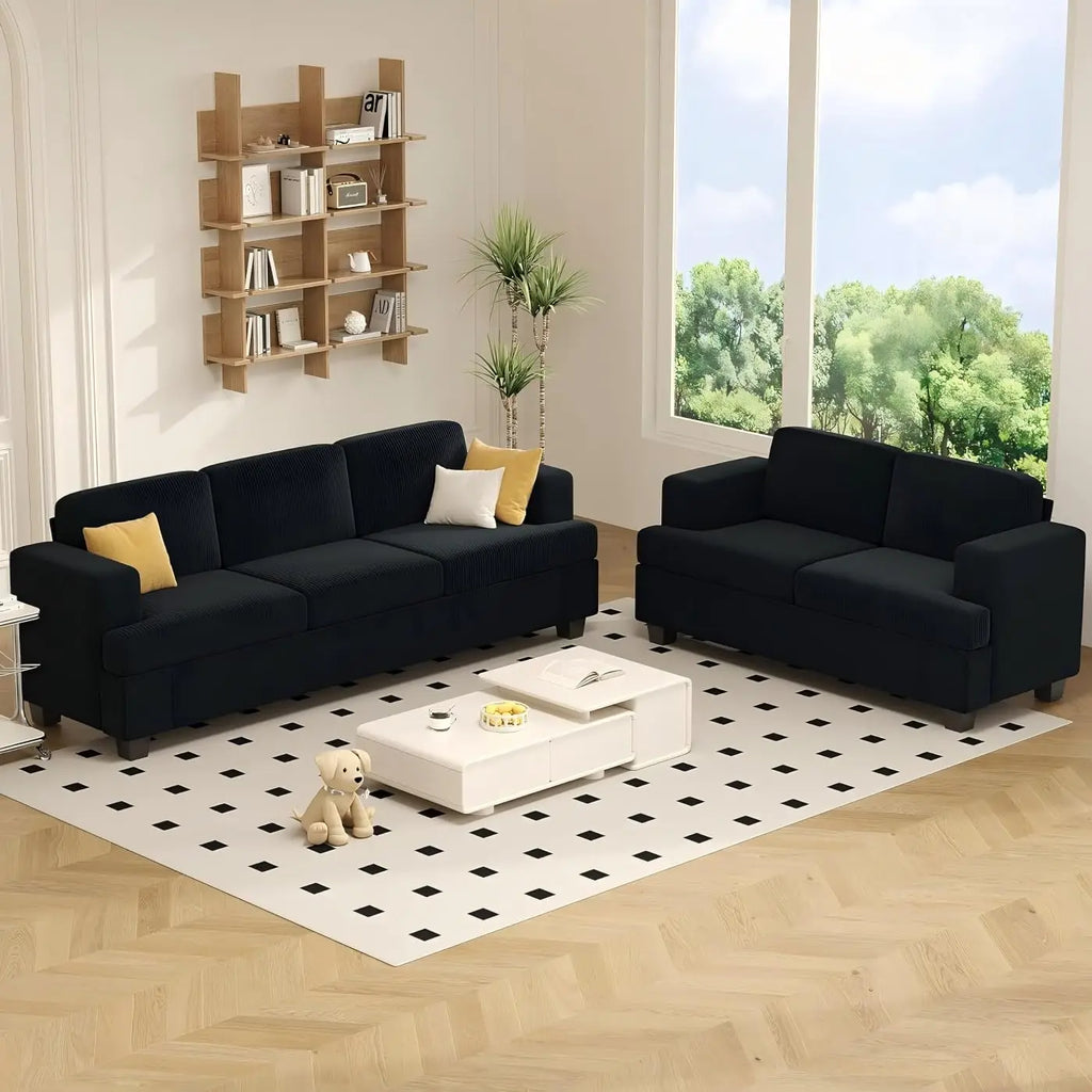 Modern Sleeper Loveseat & 3 Seater Sofa Set