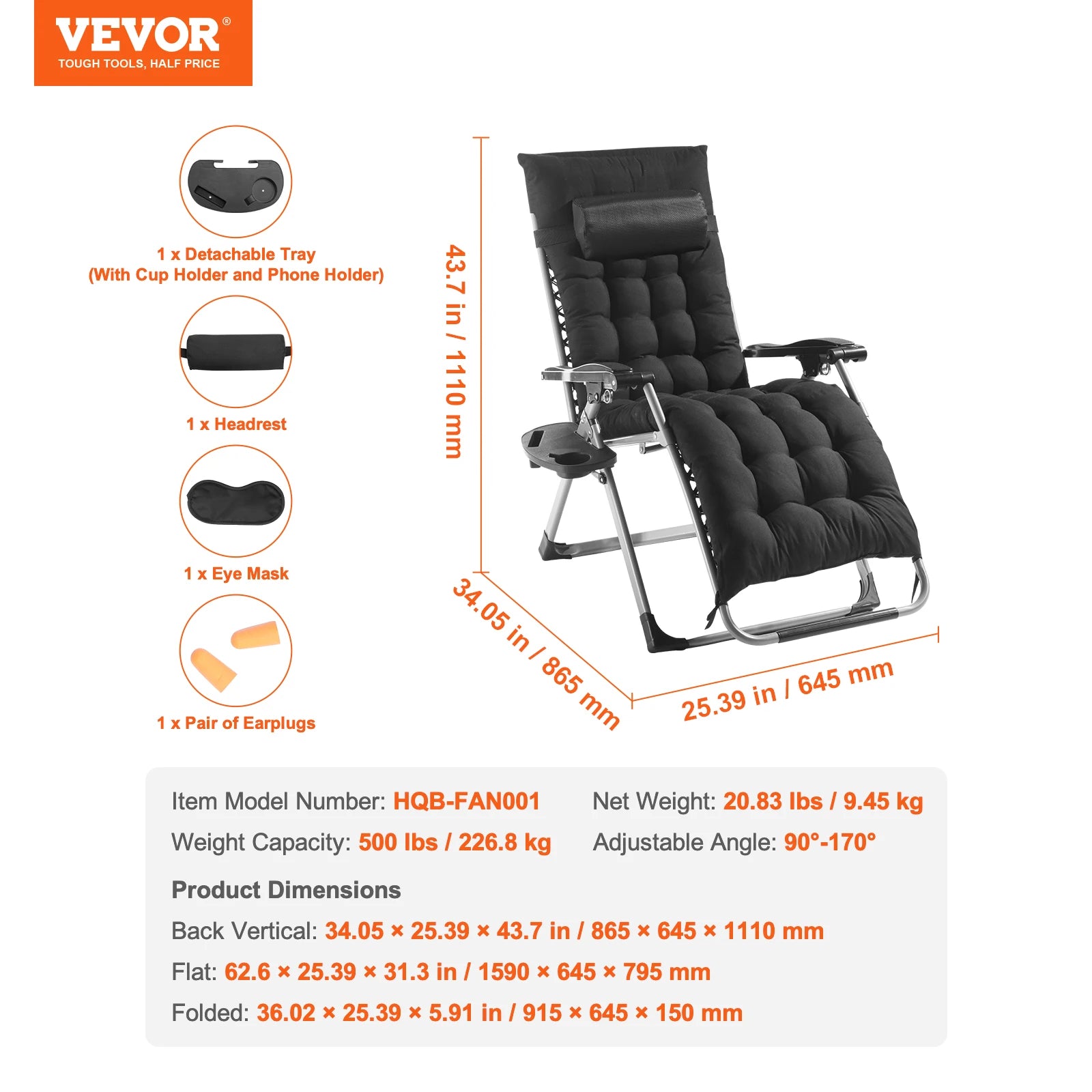 Zero Gravity Chair Recliner Lounge Chair