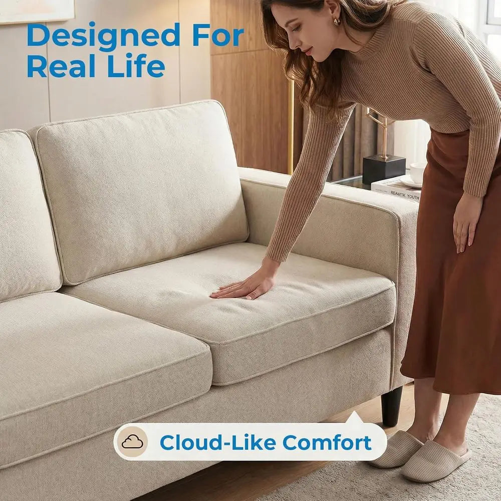 3 Pieces Couch and Chair Set with Ottoman