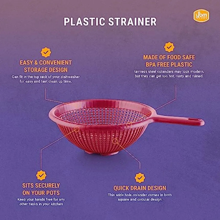 Plastic Strainer Colander with Long Handle
