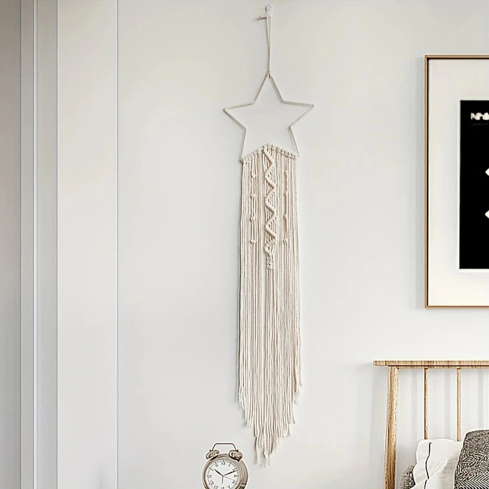 Star and Moon woven pendant home decor