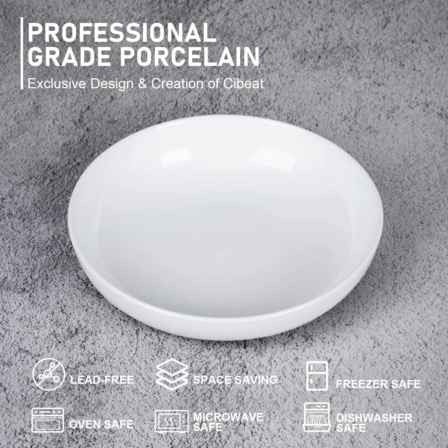 Porcelain Pasta Bowls Set 6 Pack