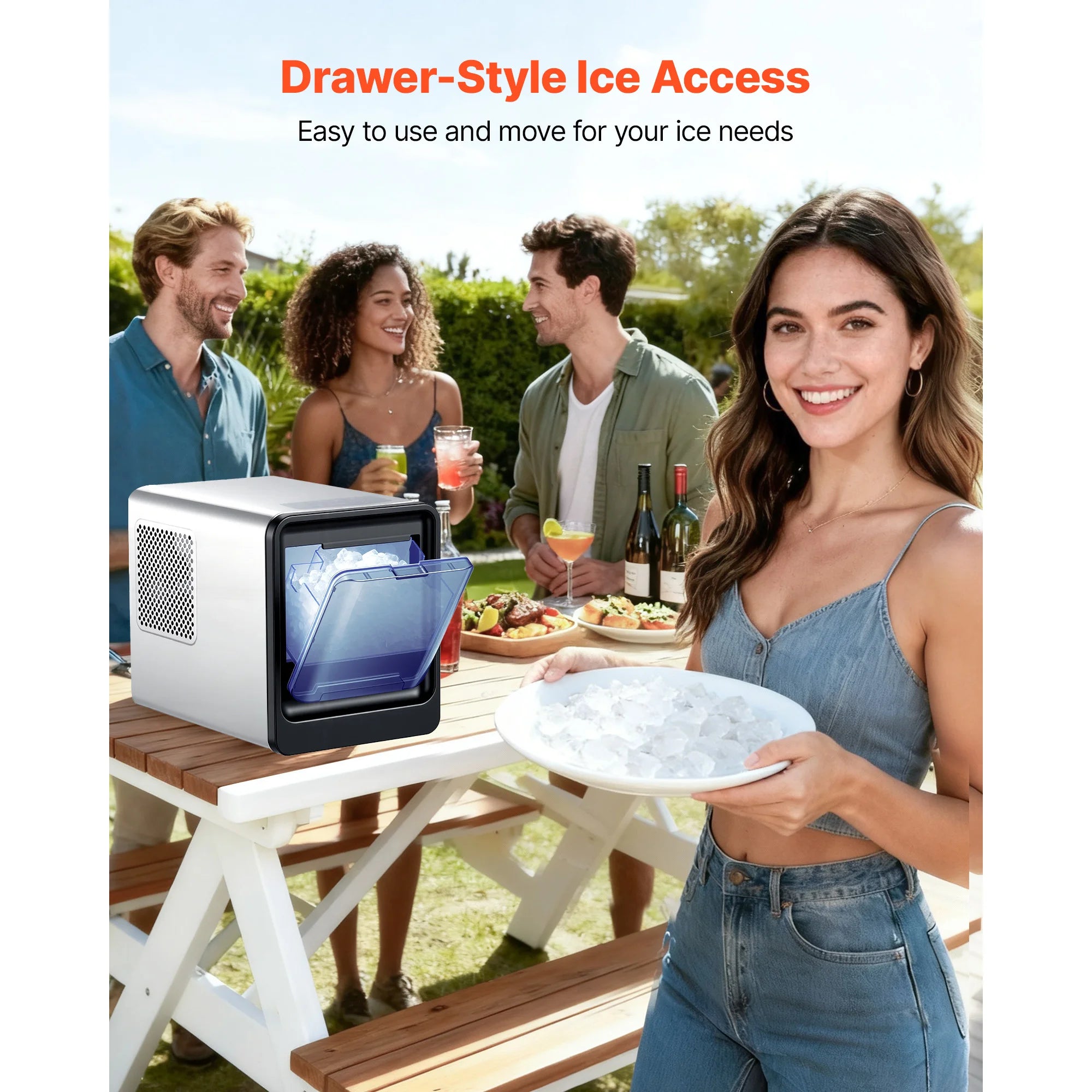 Countertop Ice Maker Self-Cleaning Portable