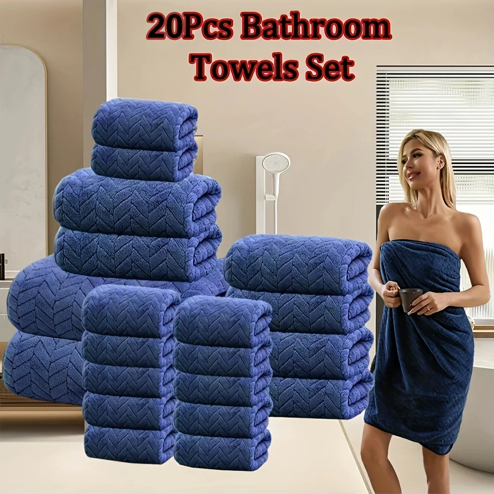 20 pcs Bathroom Towel Set,