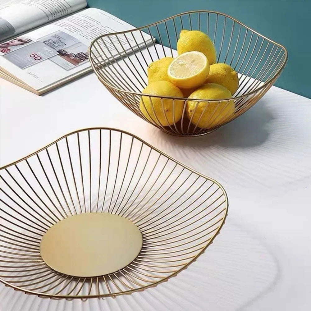 Metal Fruit Basket Simple Storage Bowls