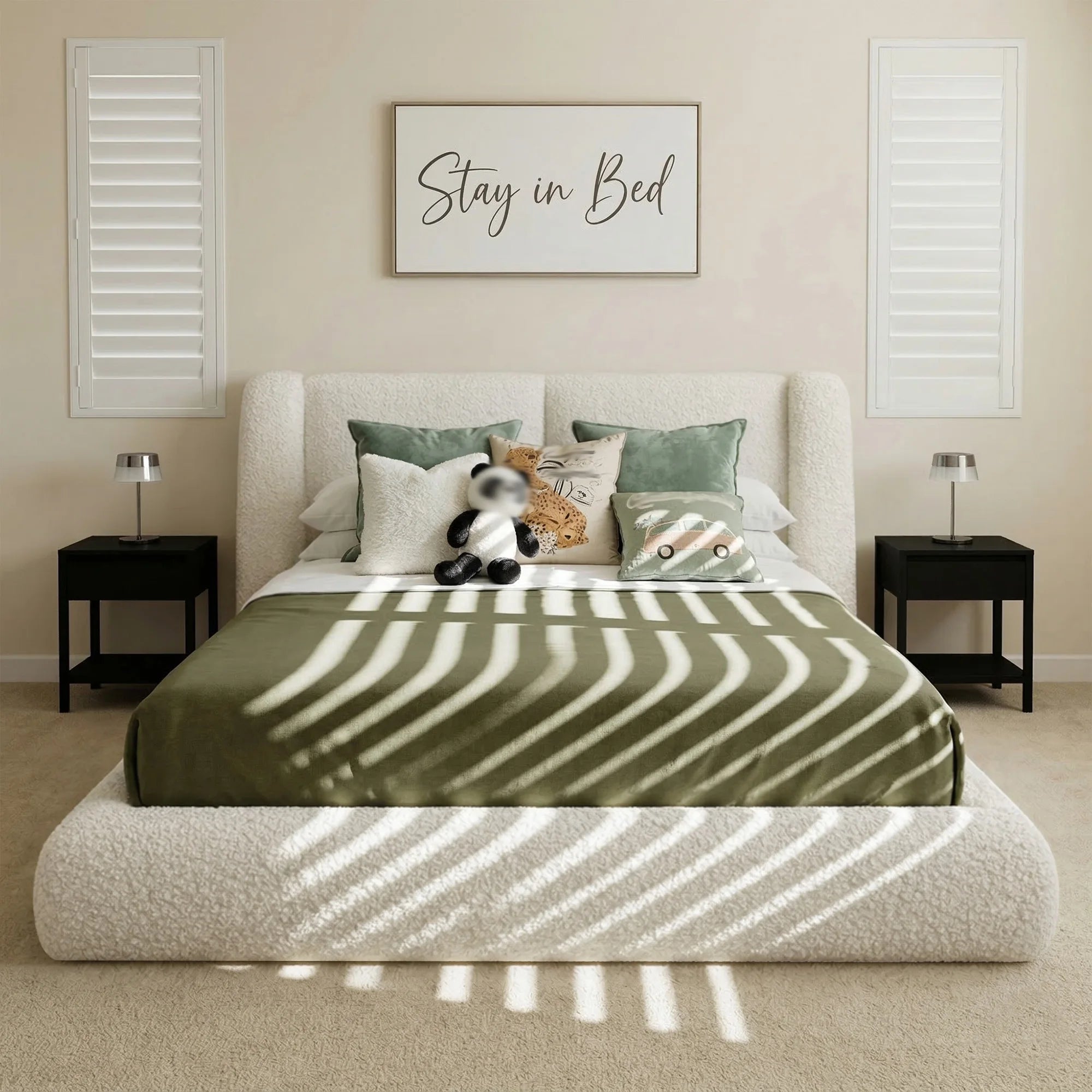 Cloud Bed Frame with 4-inch Thick Headboard Protection