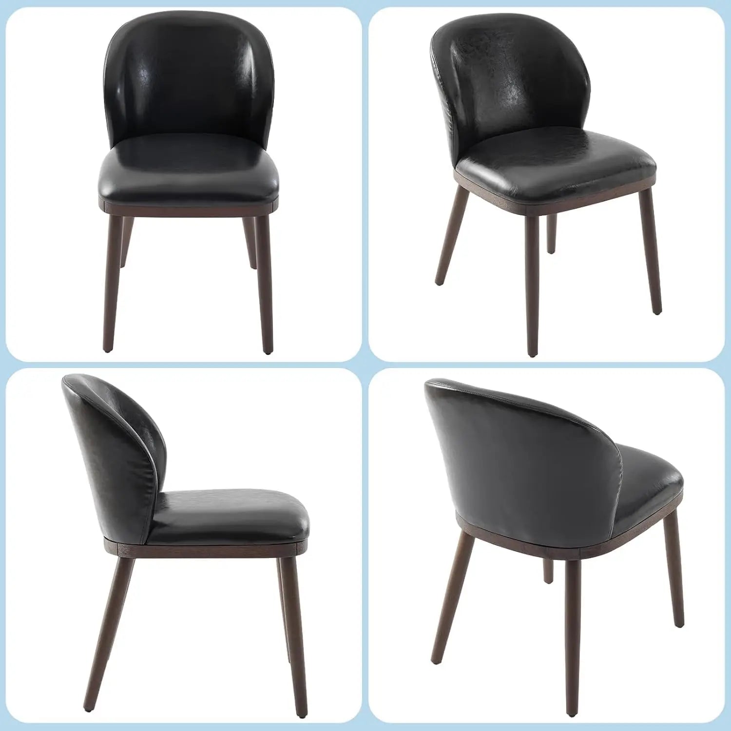 Set of 2 Modern Upholstered Dining Chairs