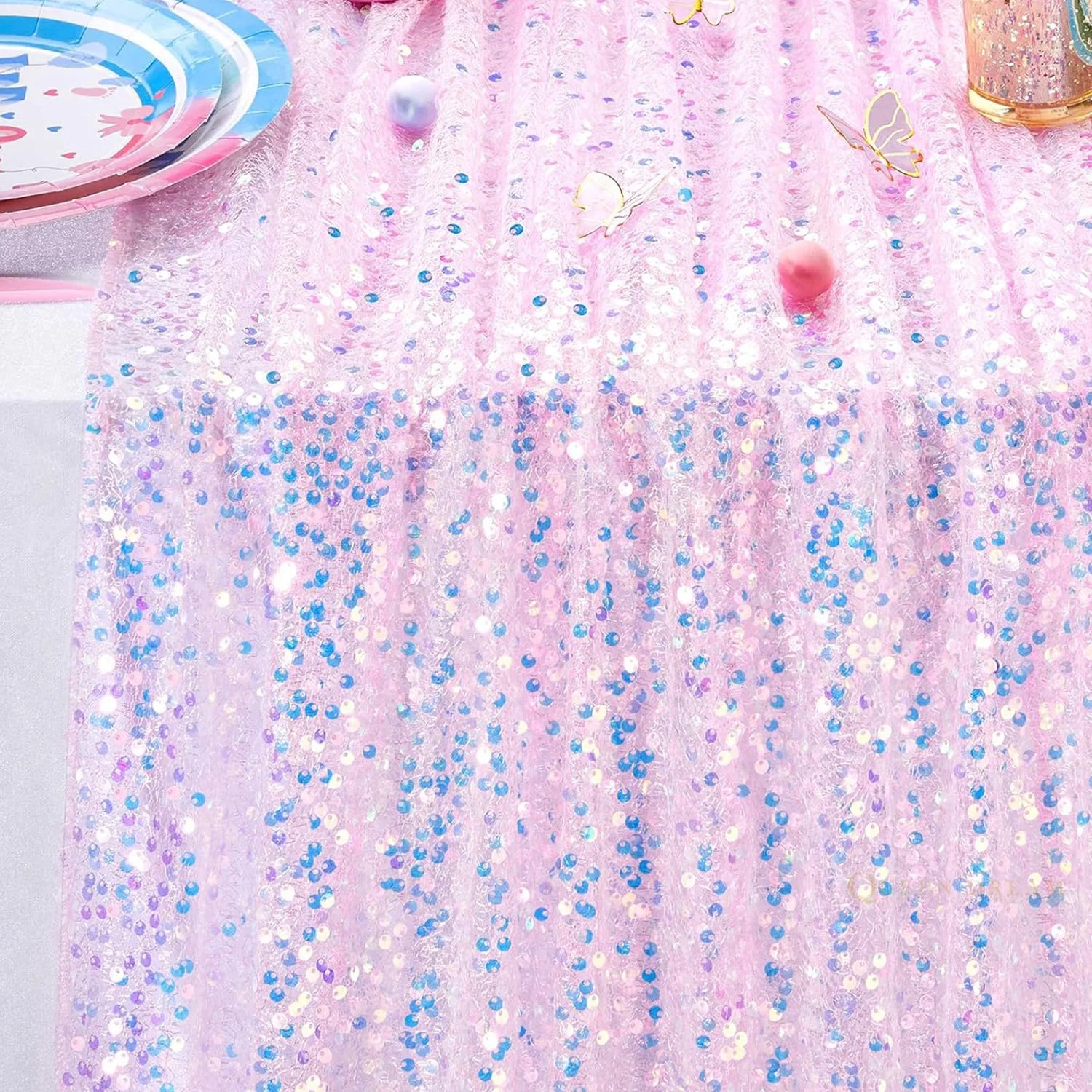 Glitter Iridescent Sequin Table Runner