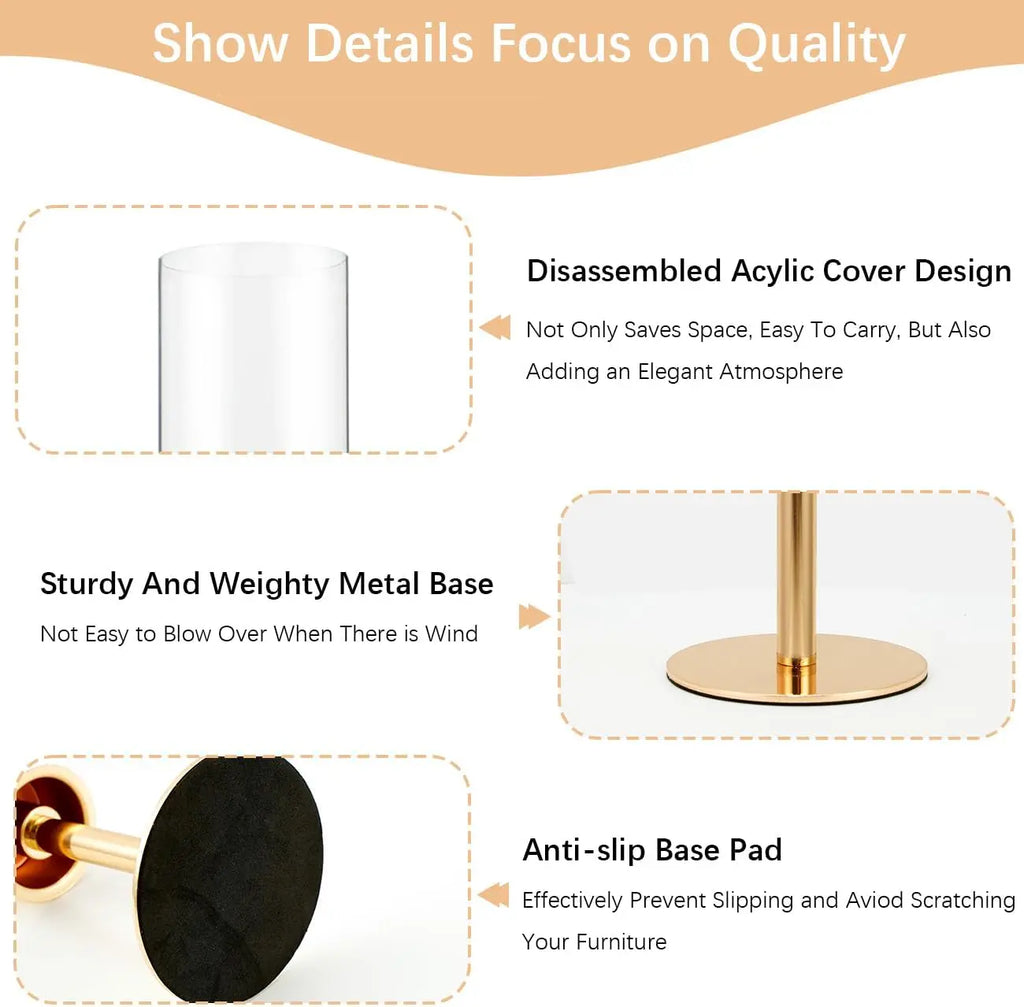 12 pcs Gold Candle Sticks Holder Table Centerpiece