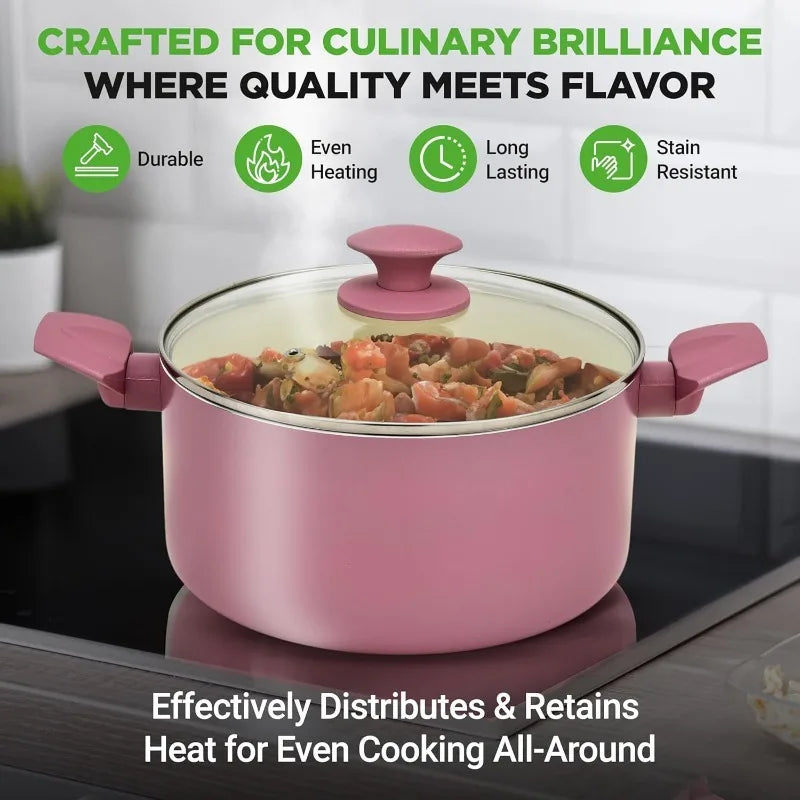 54-Piece Kitchen Non-Stick Cookware Set with Utensils
