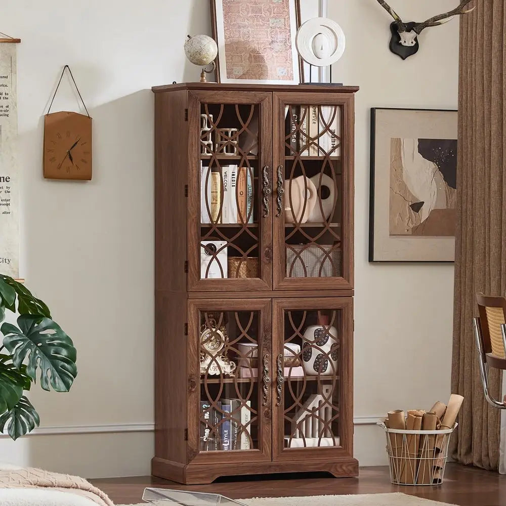 Tall Pantry Cabinet Set of 2