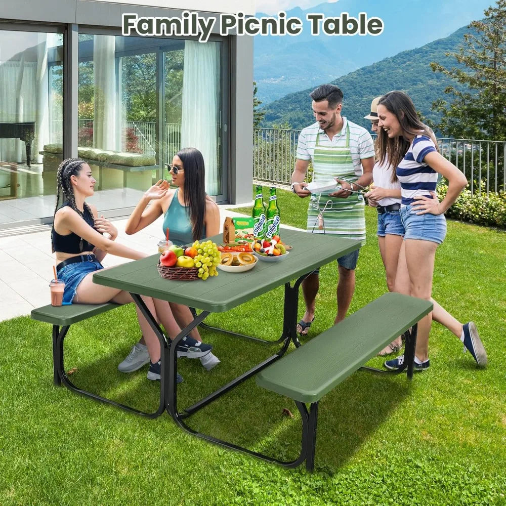Portable Picnic Table Bench Set for 4