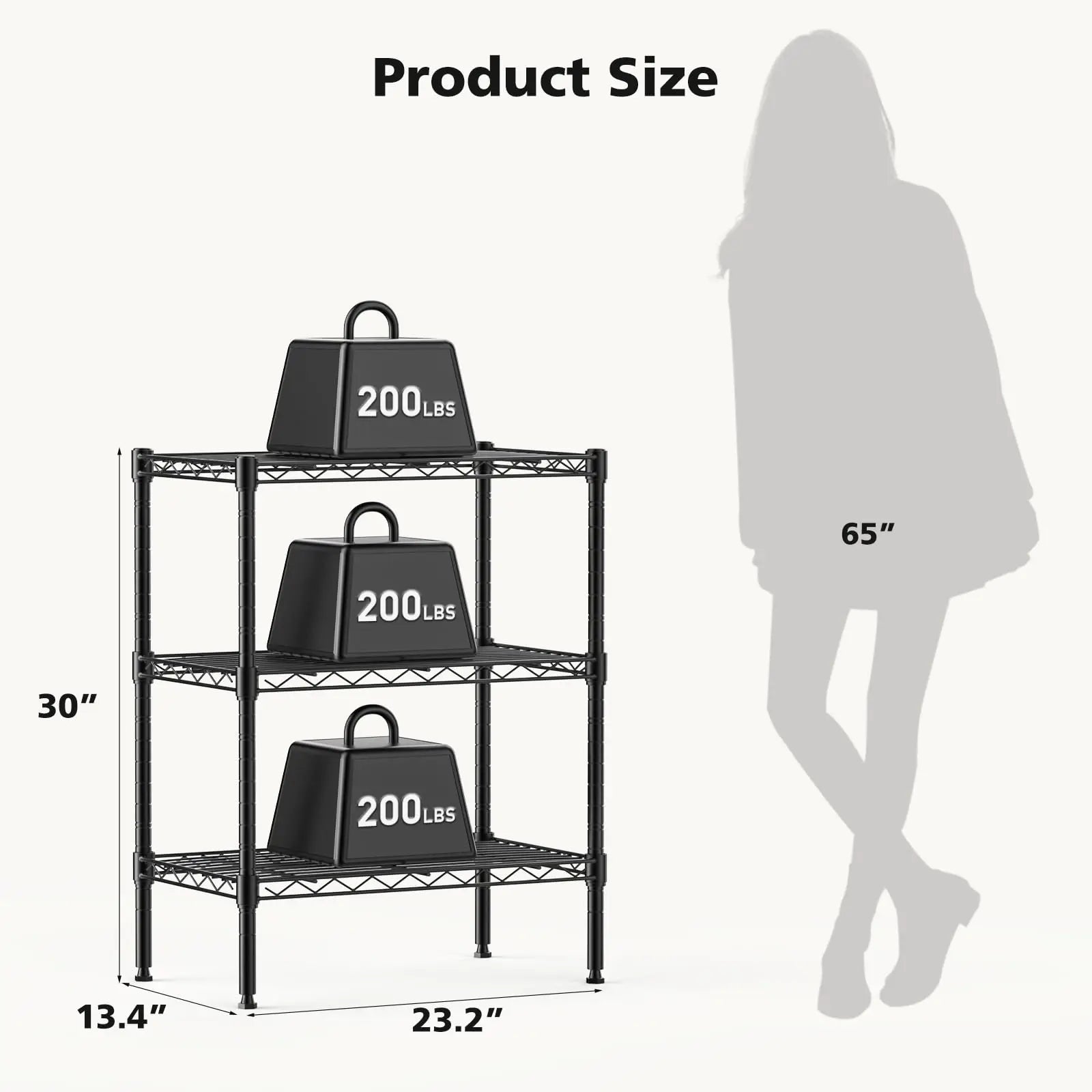 3-5 Tier Metal Wire Storage Shelves Adjustable
