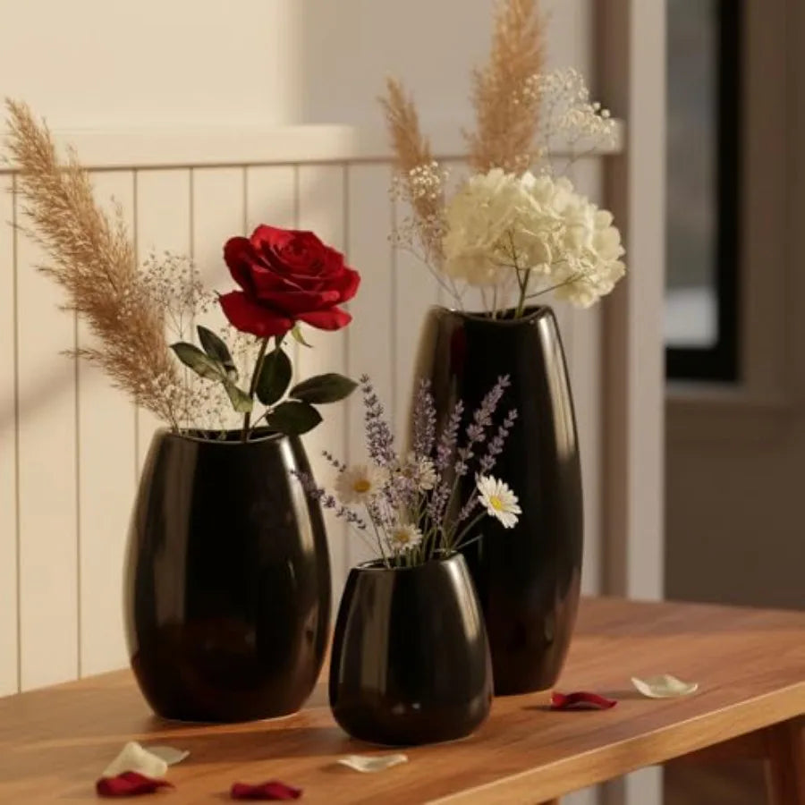 Ceramic Vase Set of 3 Flower Vase