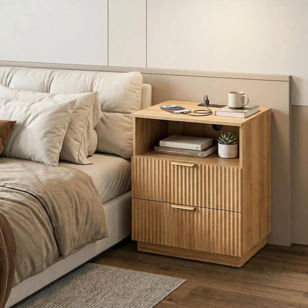 Nightstand with Charging Station