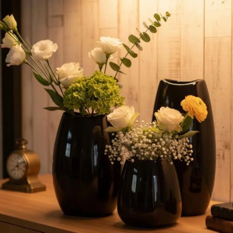 Ceramic Vase Set of 3 Flower Vase