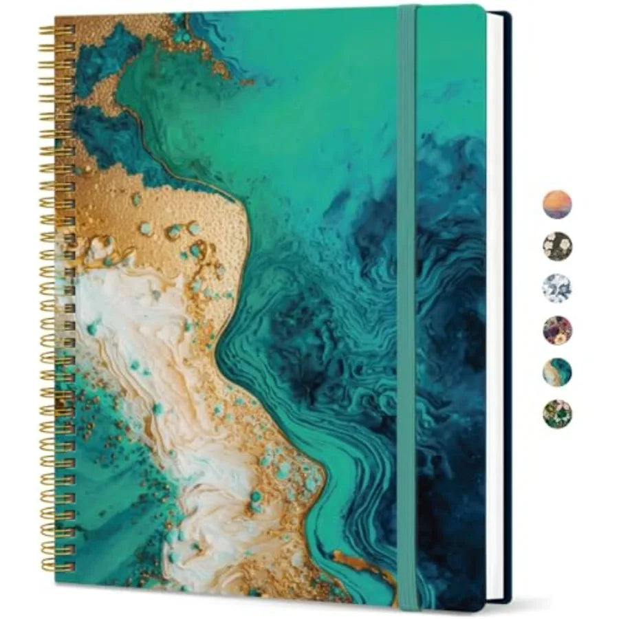 Large Spiral Lined Journal for Women, 8.5" x 11" Notebooks for Work Collge Ruled, A4 Aesthetic Cute Journaling Notebooks for Wr