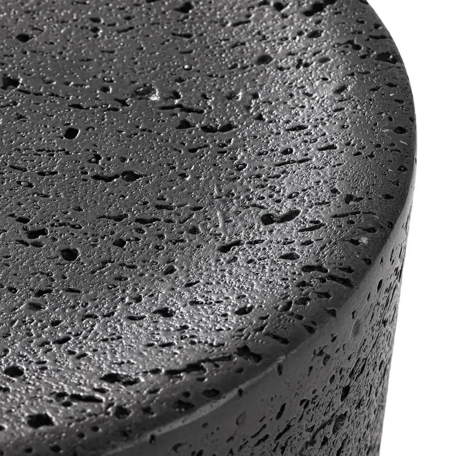 Concrete Outdoor Side Table, Set of 2 Round End Tables