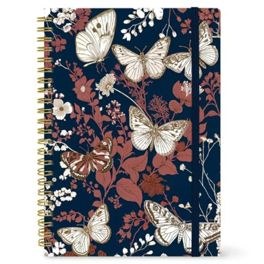 Large Spiral Lined Journal for Women, 8.5" x 11" Notebooks for Work Collge Ruled, A4 Aesthetic Cute Journaling Notebooks for Wr