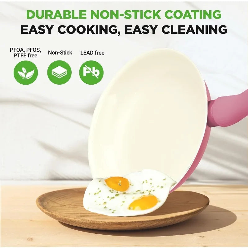 54-Piece Kitchen Non-Stick Cookware Set with Utensils