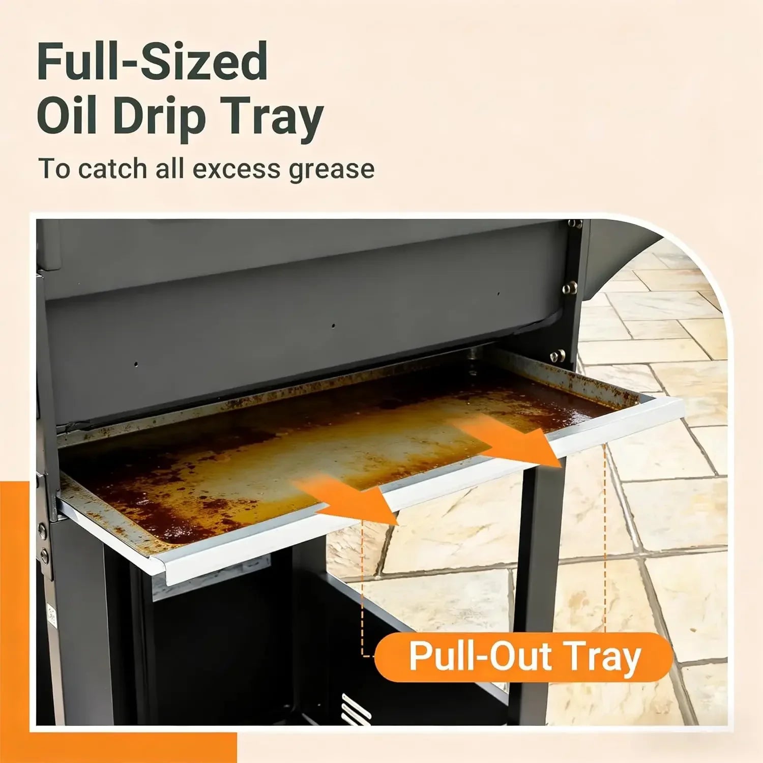 4 Burner Propane Gas Grill with Side Burner, 51000 BTU Cast Iron BBQ Grill, Pullout Oil Drip Tray for Outdoor, Customized