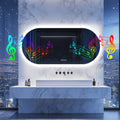 LED Bathroom Mirror with Lights, Anti-Fog, Bluetooth Speaker,