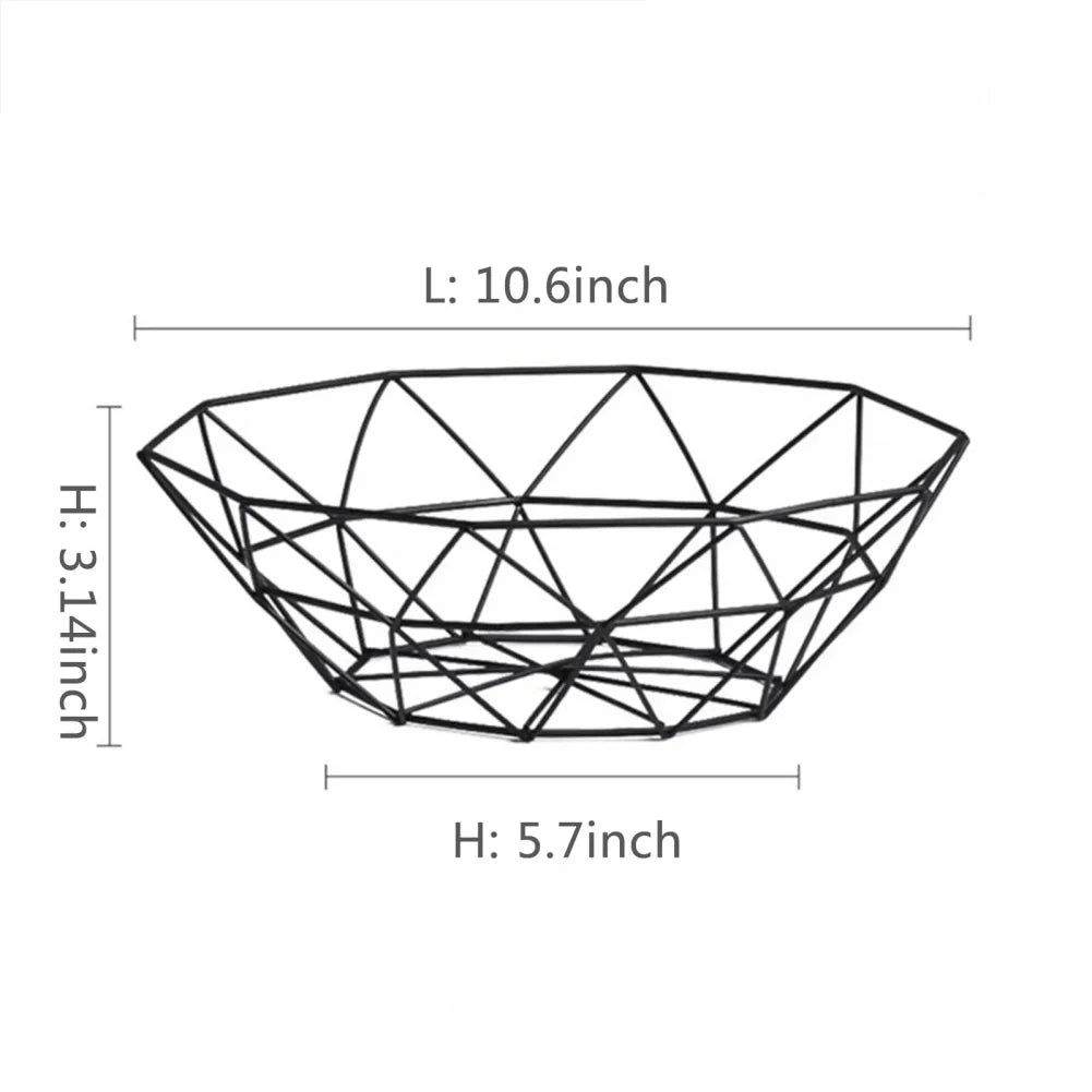 Metal Fruit Basket Simple Storage Bowls