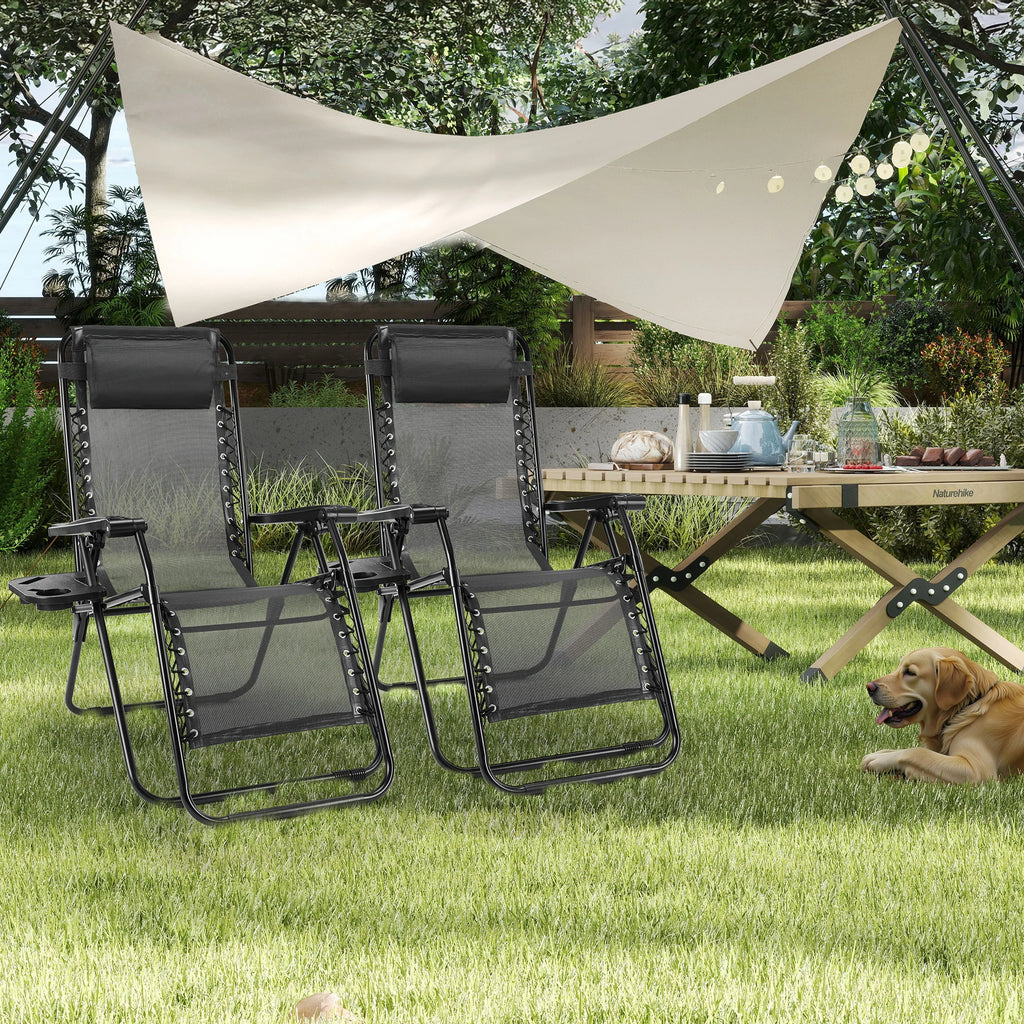 Portable Zero Gravity Recliner Chairs Set of 2