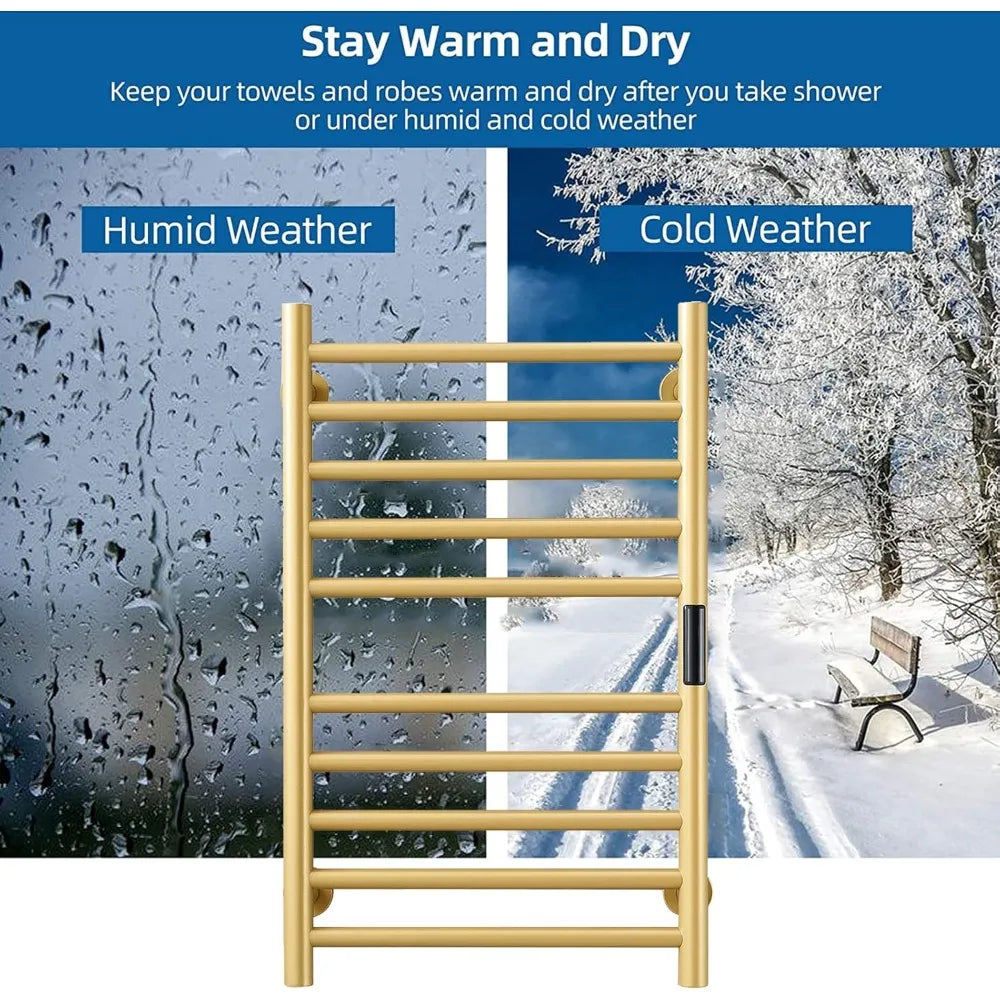Gold Heated Towel Warmer Radiator Bathroom Accessories