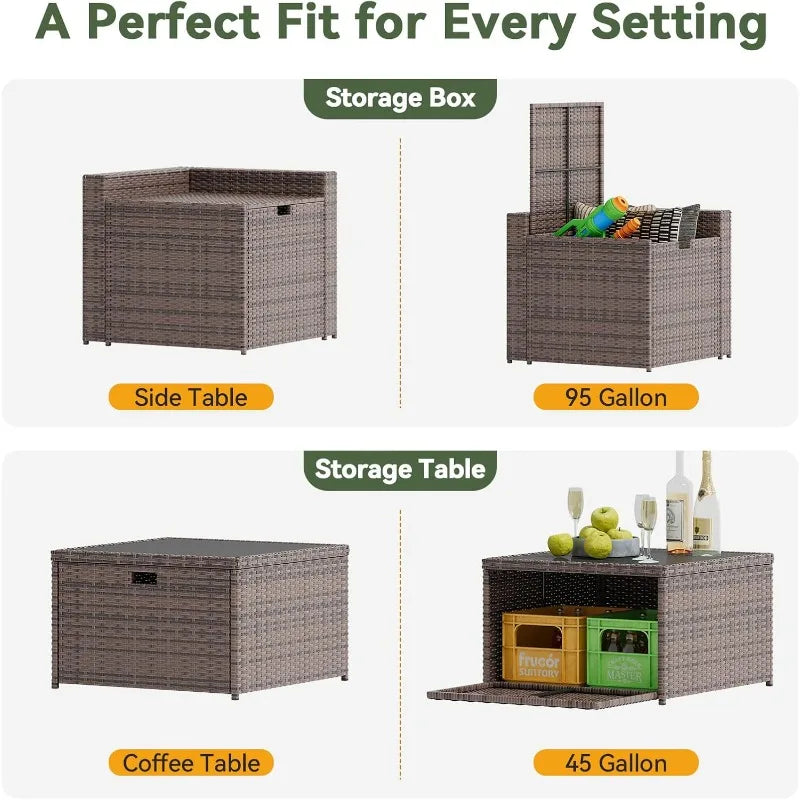 Patio Set, Wicker Outdoor Furniture