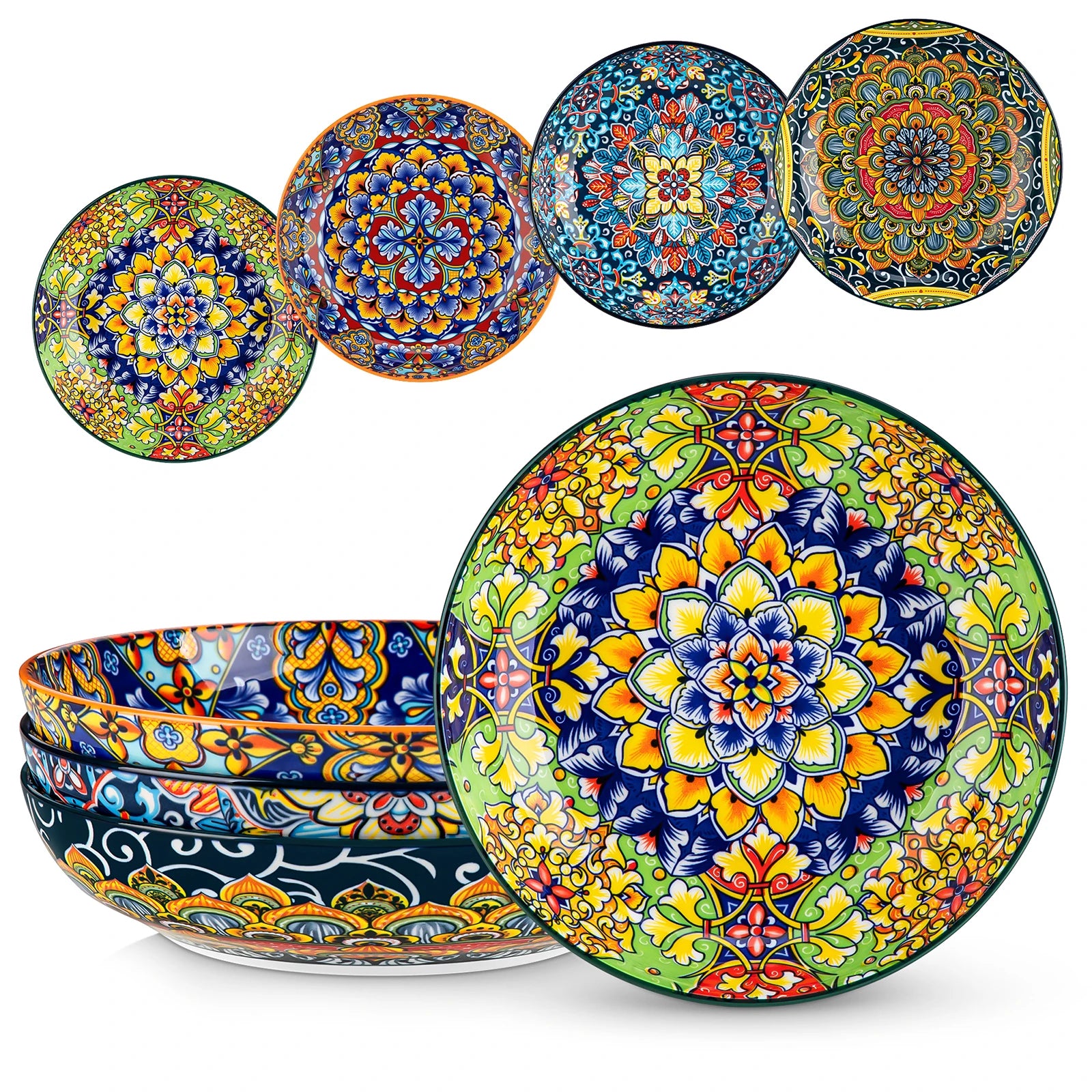 Piece Ceramic Pasta Bowls 42 Oz Soup Bowls