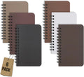 6 Pack Spiral Notebooks, 3x5 Pocket Size