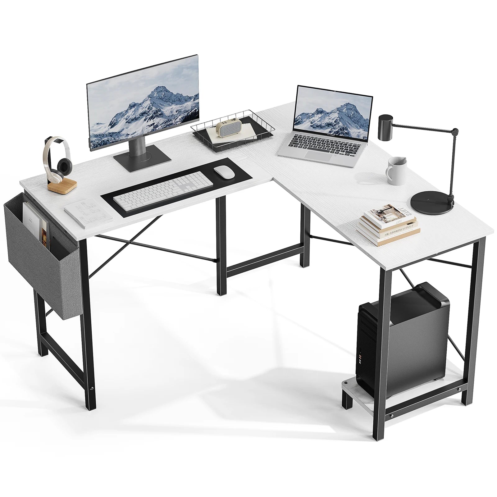 Corner 50 Inch Office Writing PC Wooden Table