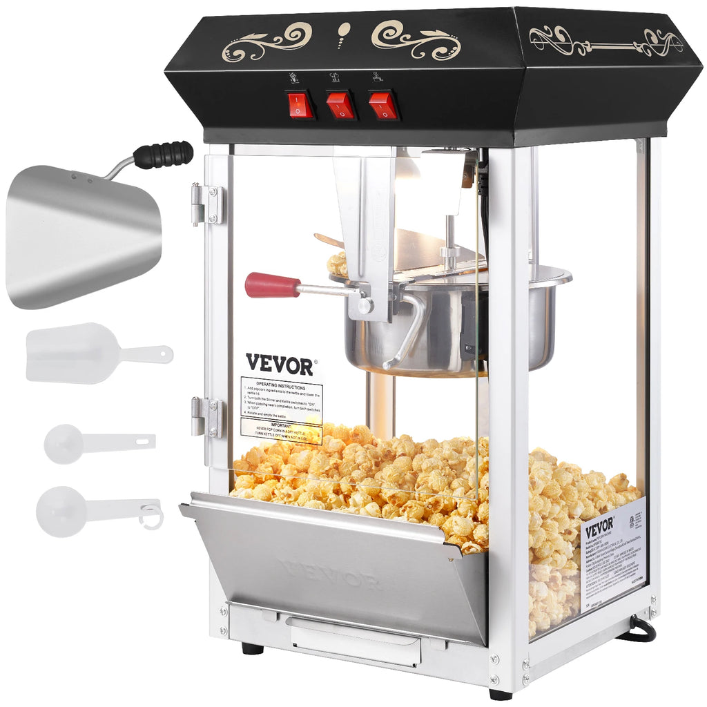 Popcorn Popper 8 Oz Kettle Makes 48 Cups Countertop