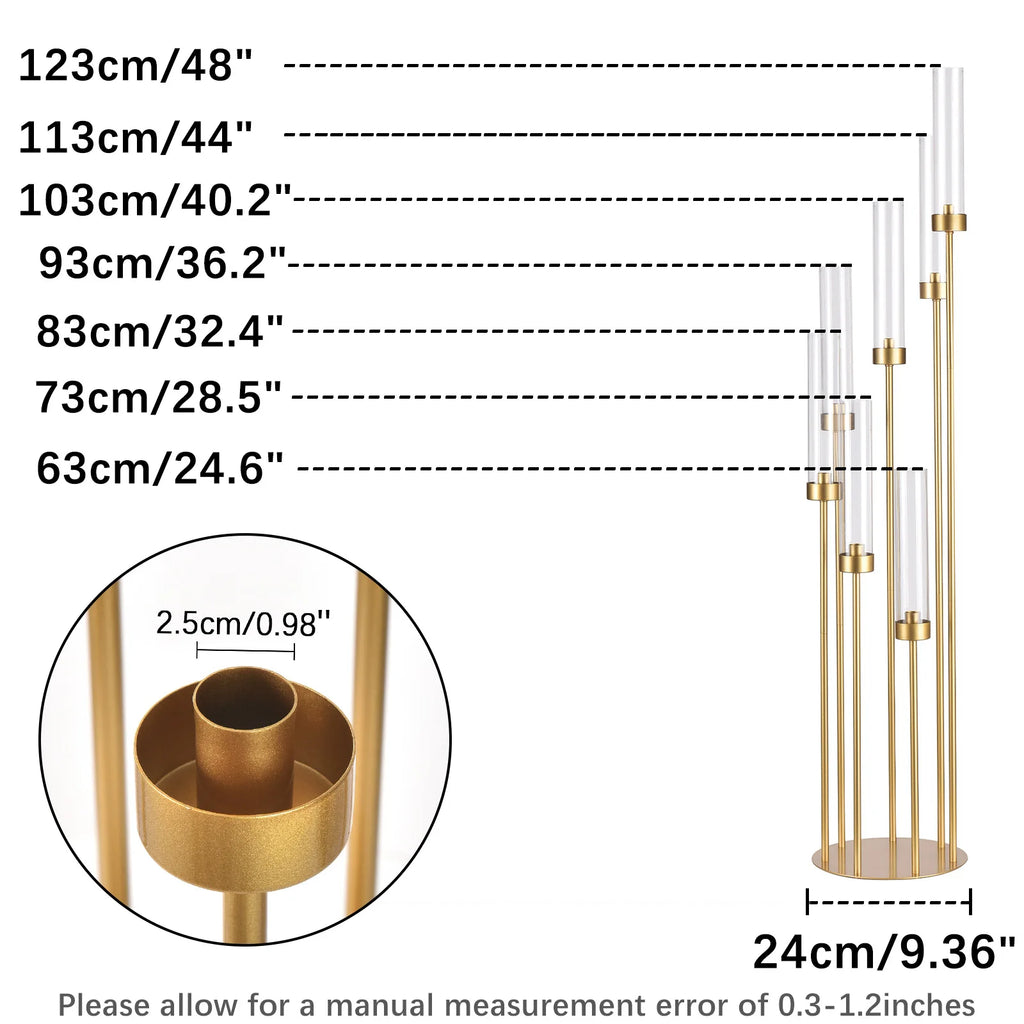 Arms Floor Candelabra Wedding Centerpieces Gold