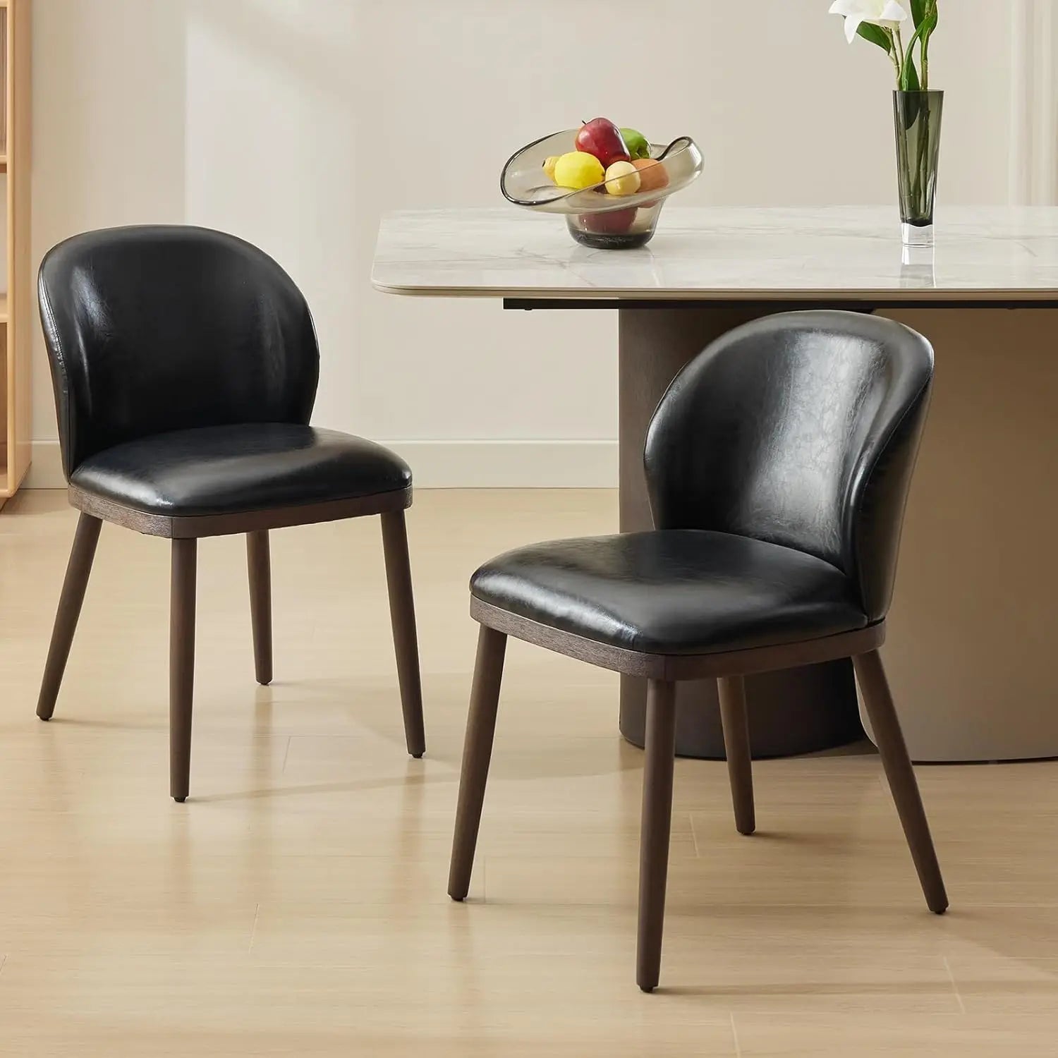 Set of 2 Modern Upholstered Dining Chairs