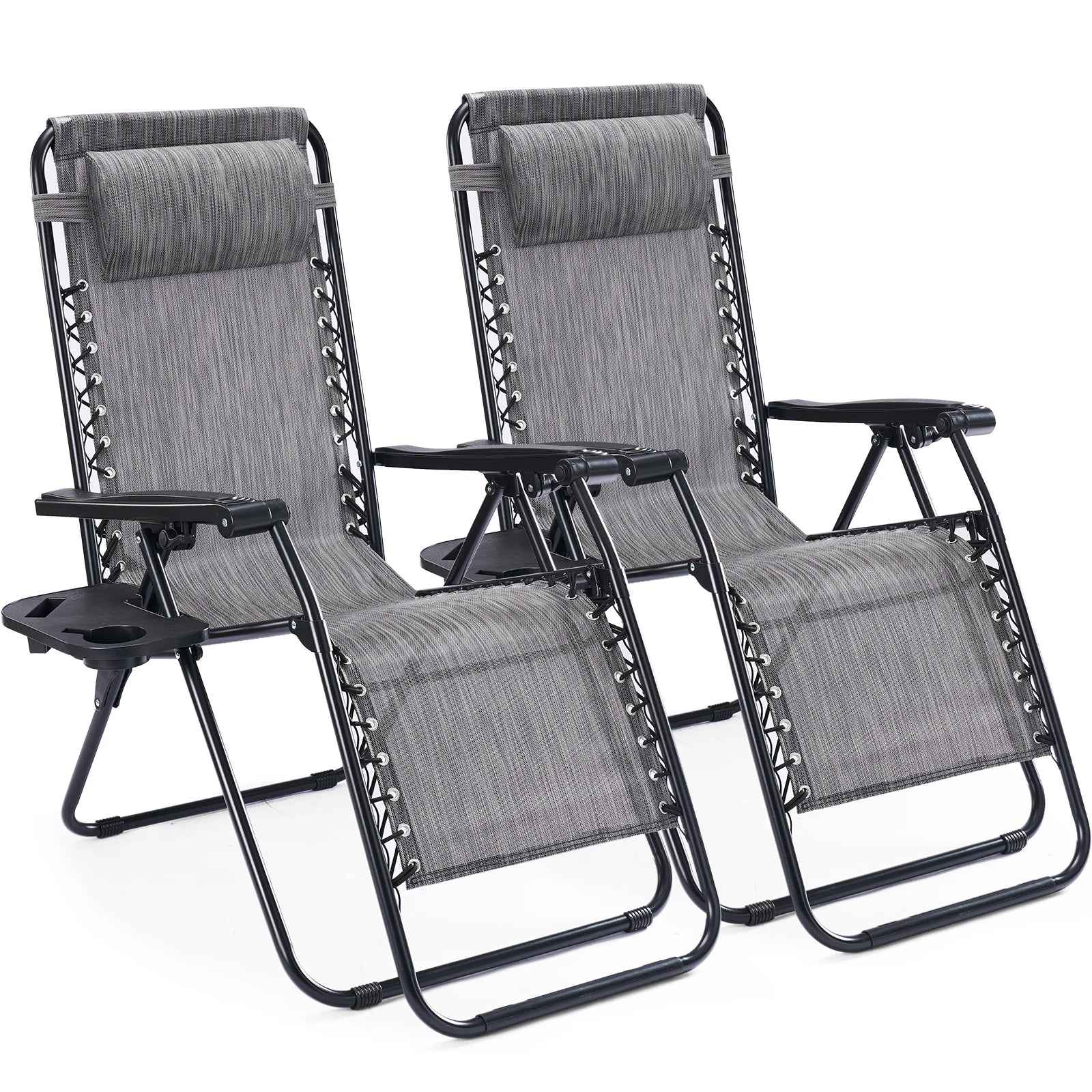 Portable Zero Gravity Recliner Chairs Set of 2