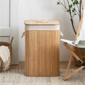 Bamboo Foldable Storage Basket, Large Capacity