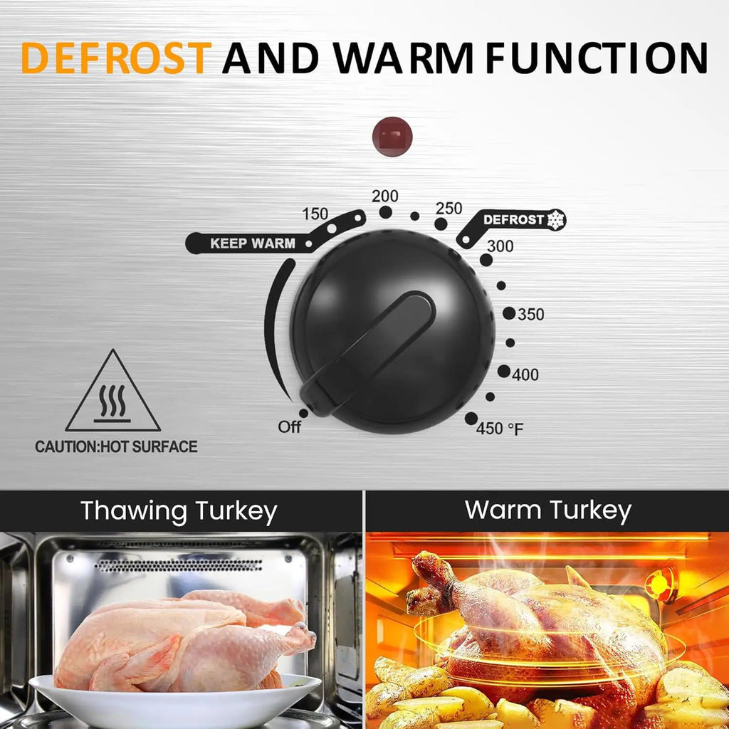 24 QT Electric Roaster Oven with Self-Basting Lid