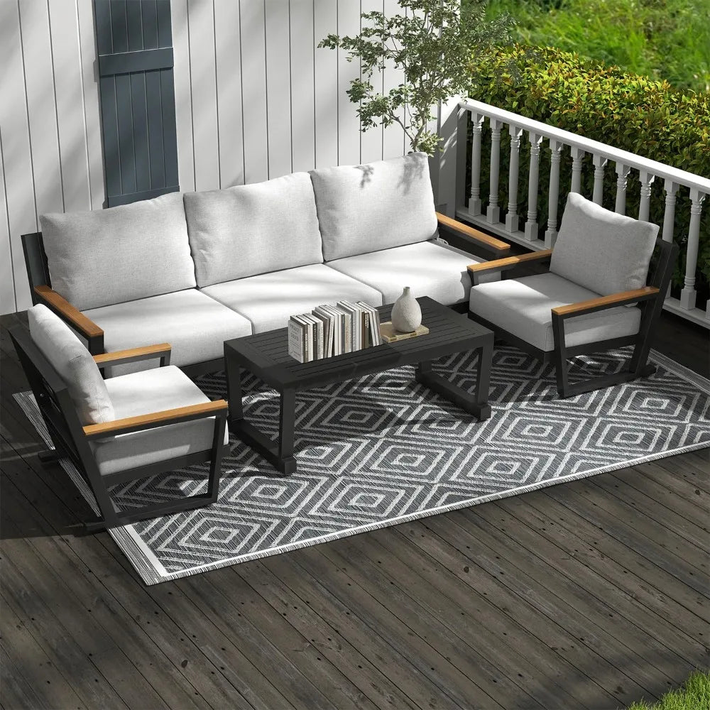 Aluminum Outdoor Furniture with Coffee Table