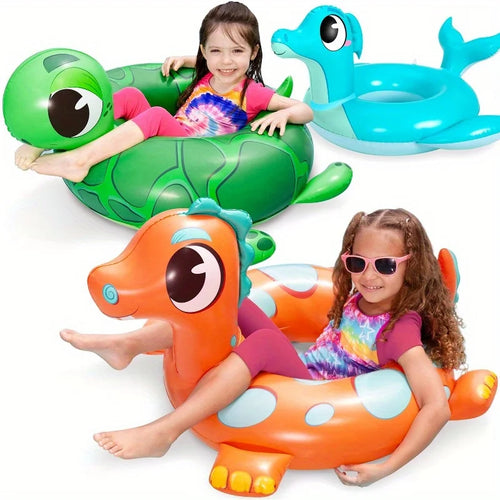 3Pack Inflatable Pool Tubes Floats Dinosaur Pool Beach Water Float for Kids Toddler Summer Party Decorations