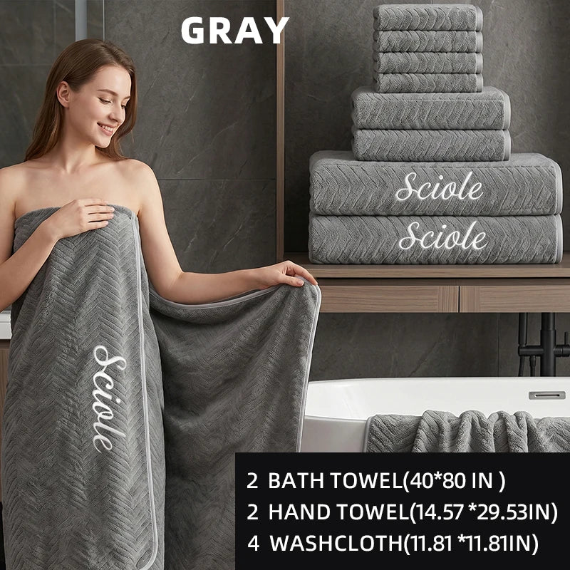 8 Piece Premium Microfiber Towel Set