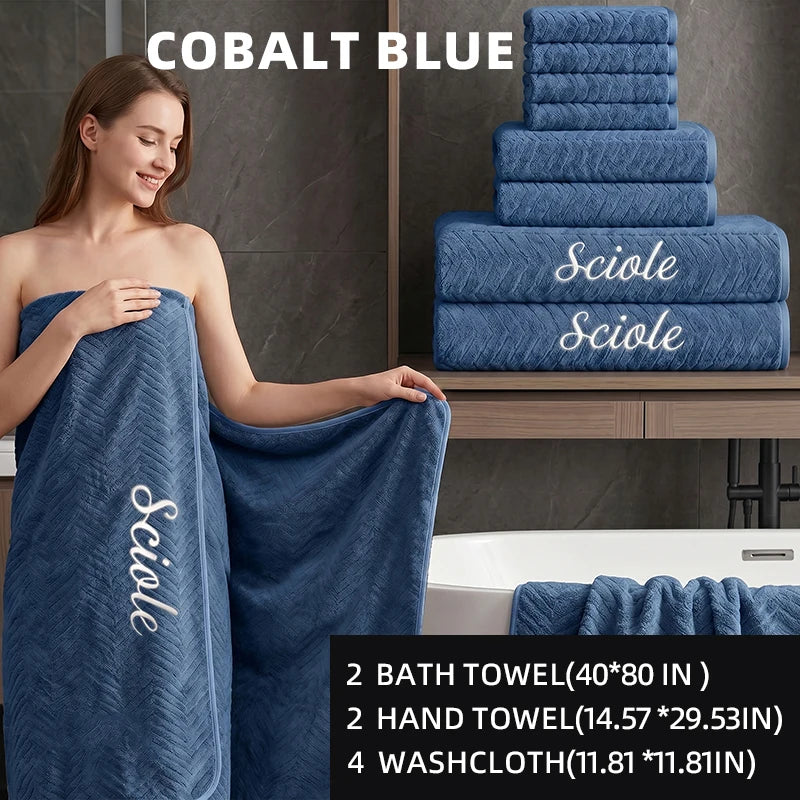 8 Piece Premium Microfiber Towel Set