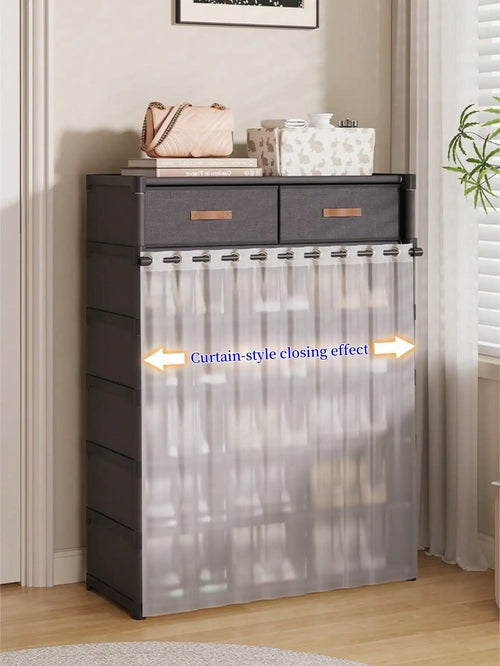 1pc Household Multi-Layer Rack with Curtains
