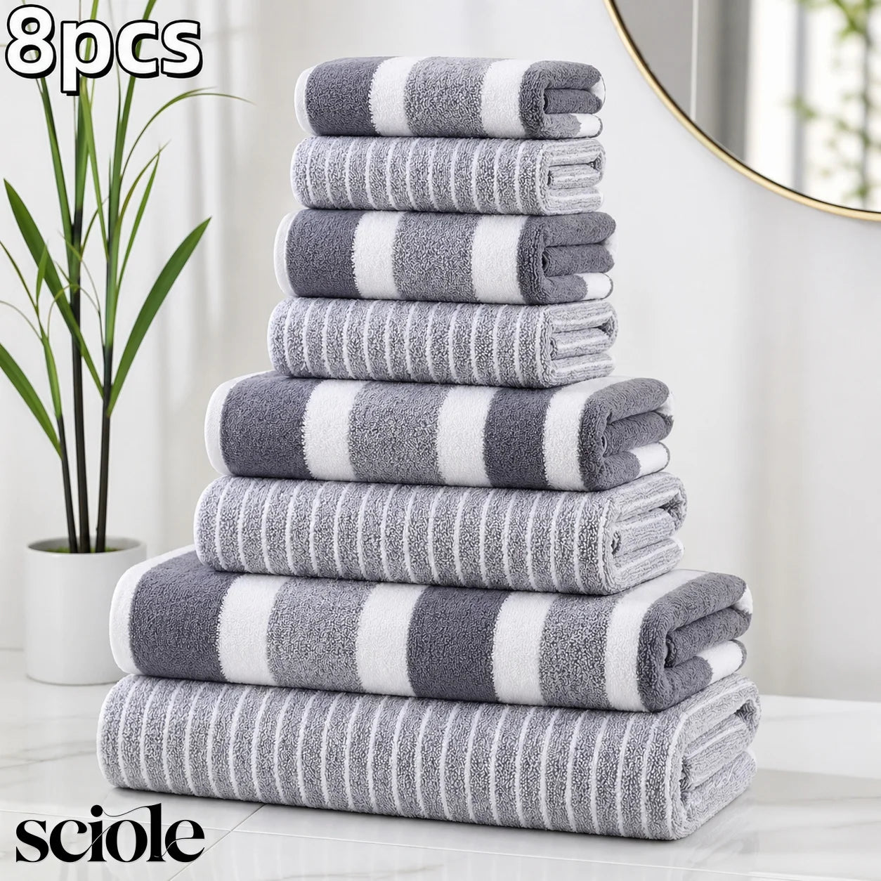 8-Piece Ultra Absorbent Towel Set