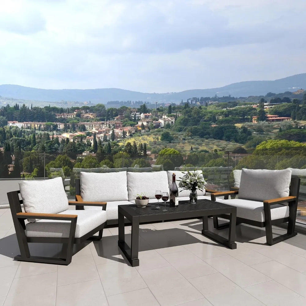 Aluminum Outdoor Furniture with Coffee Table