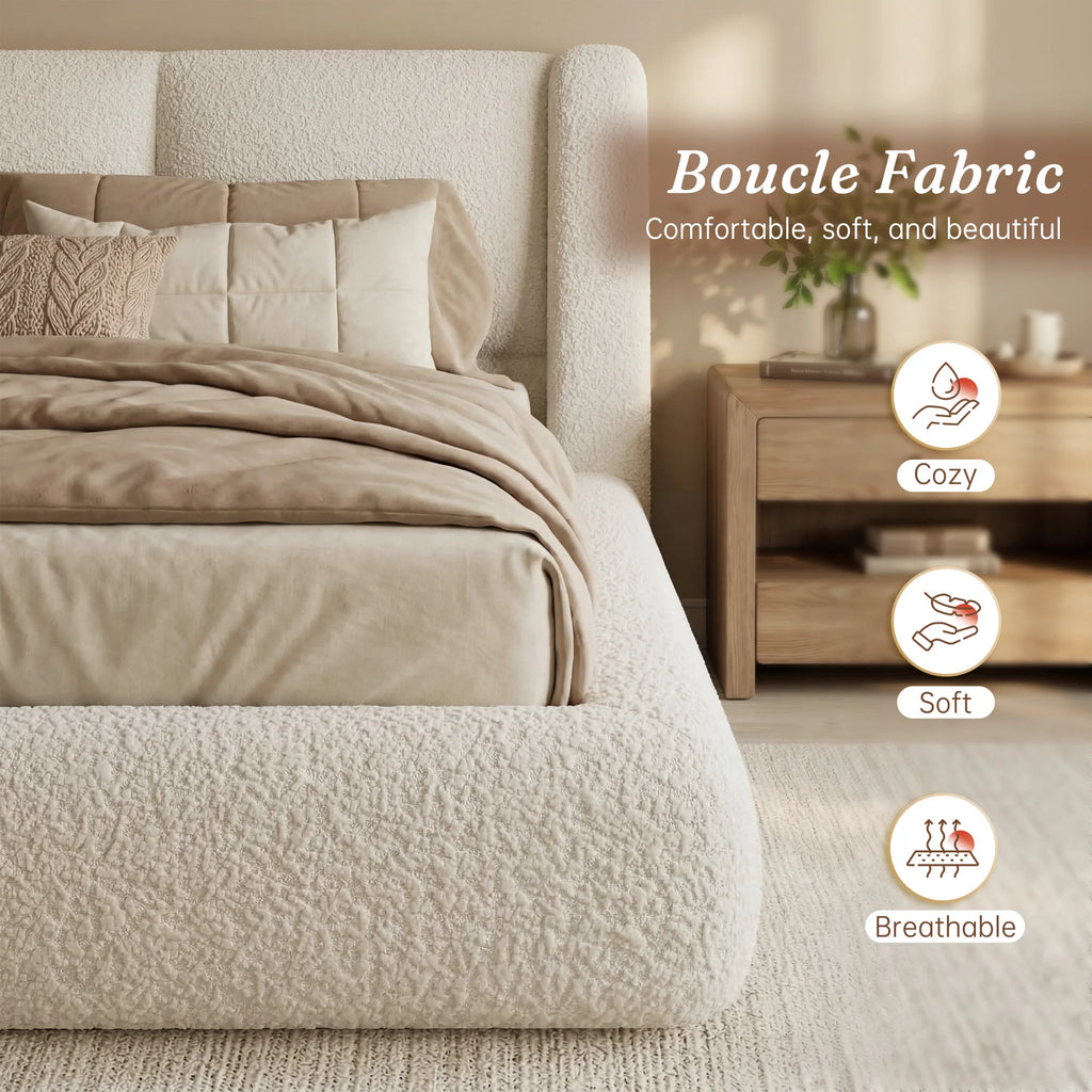 Cloud Bed Frame with 4-inch Thick Headboard Protection